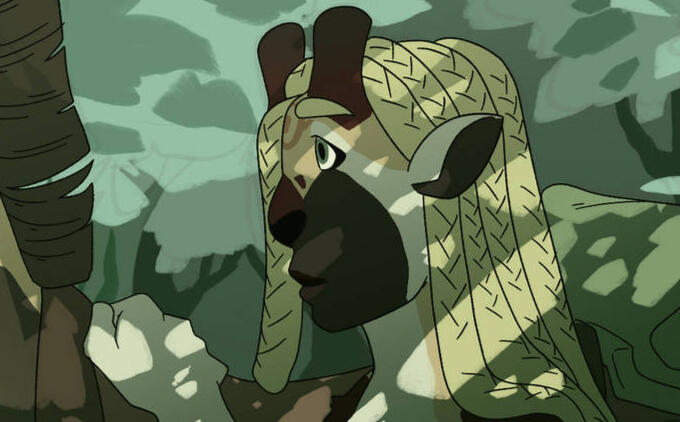 Single Character, Shaded, Complex BG